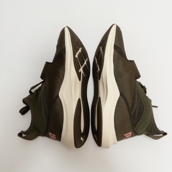 Puma Phenom Running Shoes Womens 6.5 Olive Green Rose Gold High Top - Picture 12 of 16